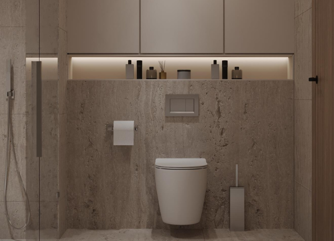 toilet unit and wall design