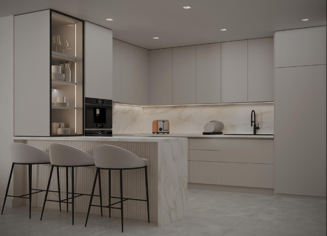 Apartment kitchen design in dubai