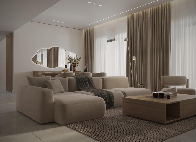 JBR apartment commo seating hall