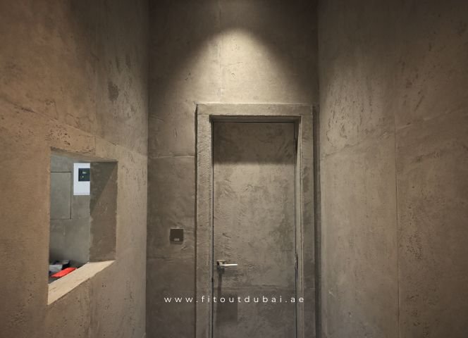 textured door and wall